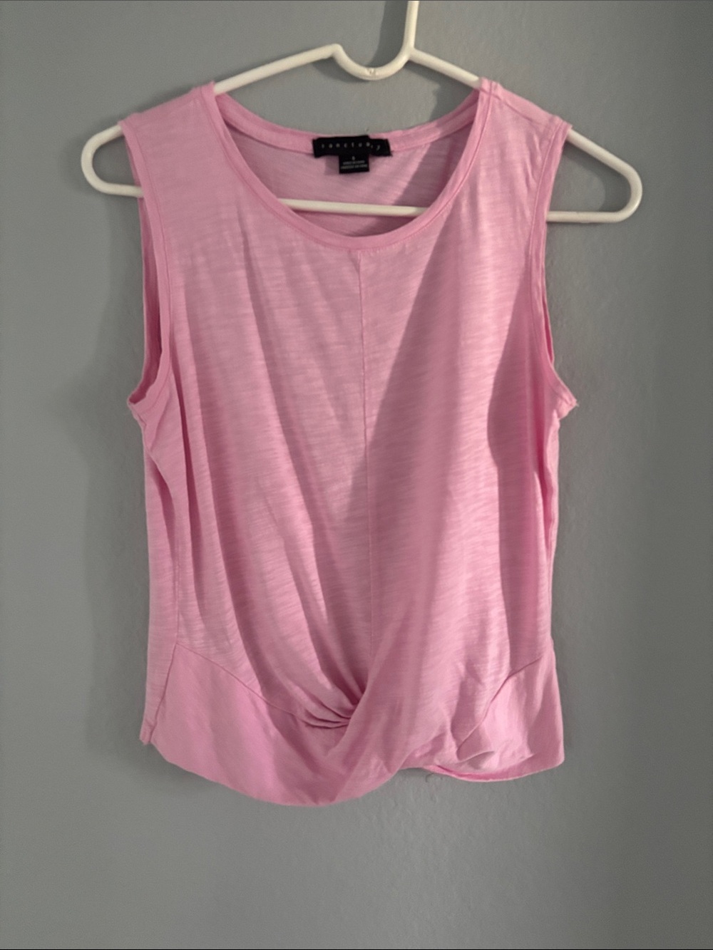 Sanctuary Pink Twist-Hem Sleeveless Tank